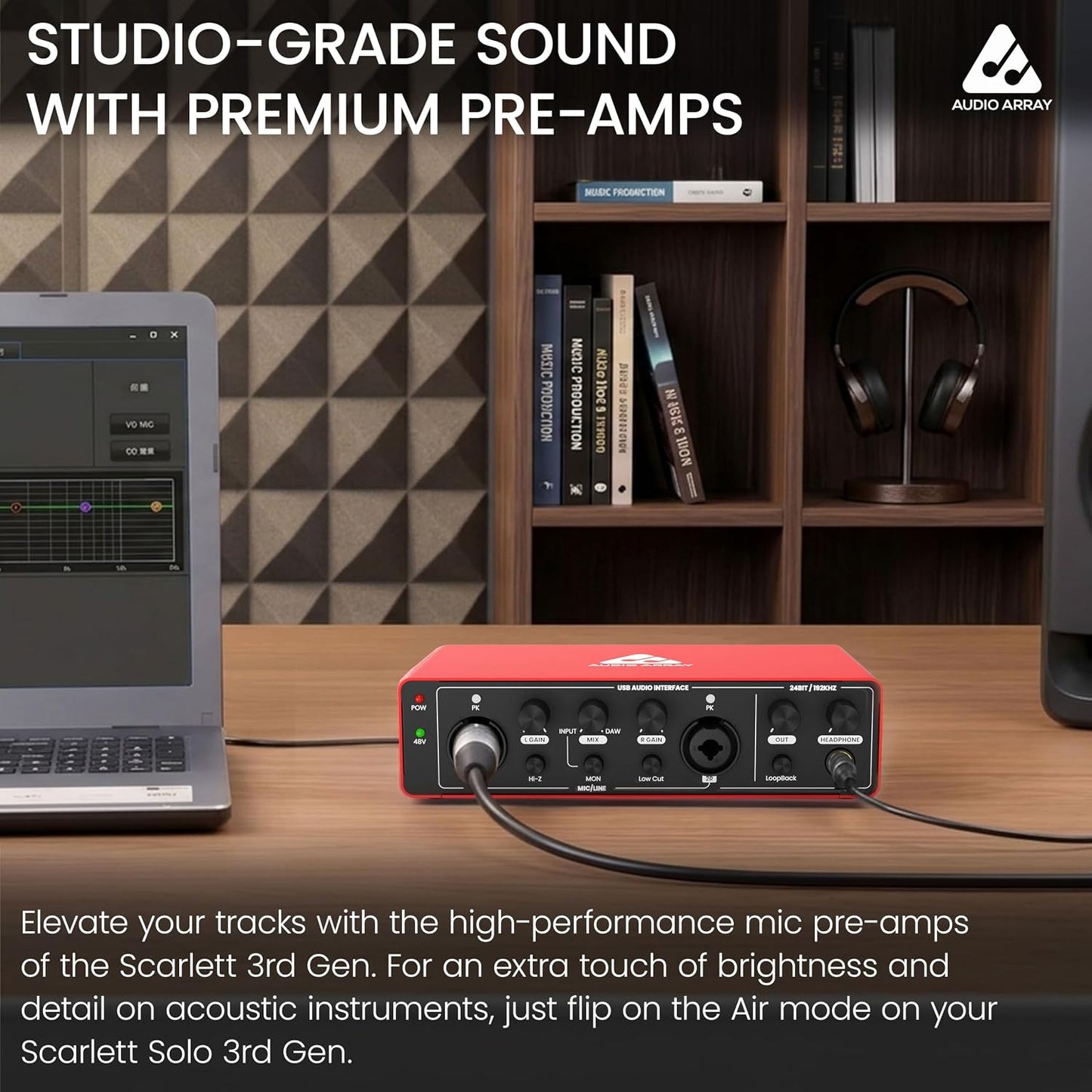 Audio Array AI-04 Gen 3 Audio Interface – Red, Unboxed