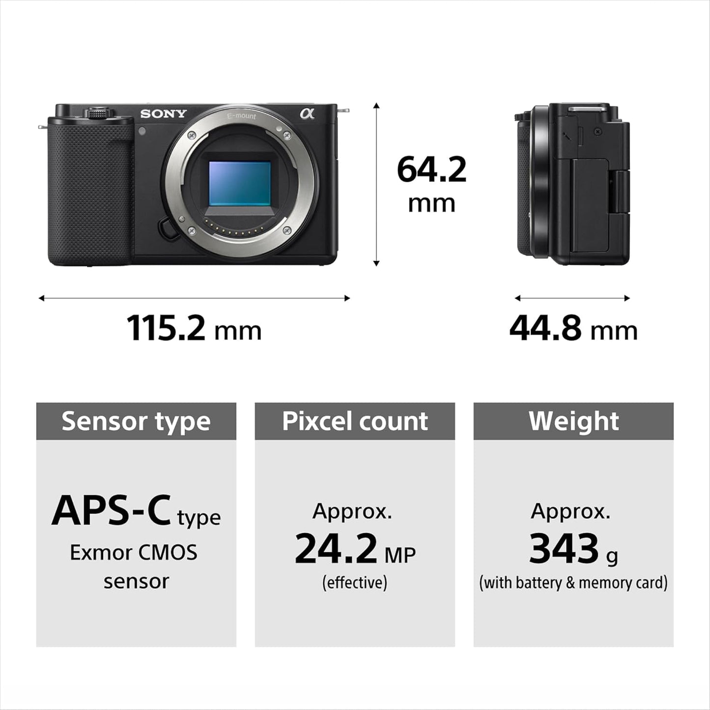 Sony Alpha ZV-E10K Mirrorless Vlog Camera with 16-50mm Power Zoom Lens (New, Just Unboxed)