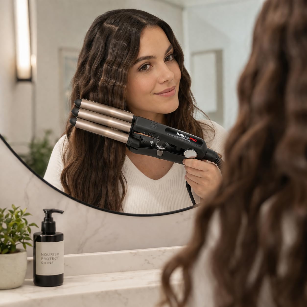 BaByliss Pro BAB2269TTE Titanium Tourmaline Triple Barrel Waver | Seal Pack