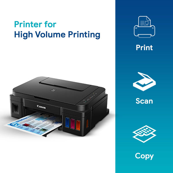Canon PIXMA MegaTank G3000 All in One WiFi Inktank Colour Printer with 2  Additional Black Ink Bottles.