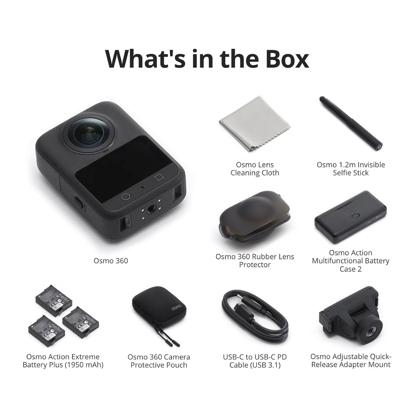 DJI Osmo 360 Adventure Combo,360 Camera, Native 8K 360° Video, 4K/120fps Waterproof, Action Camera
