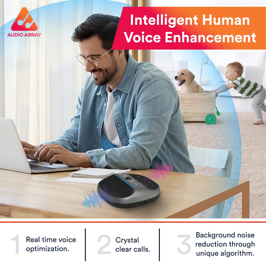 Audio Array AM-W45 Bluetooth USB Conference Speakerphone – Open Box
