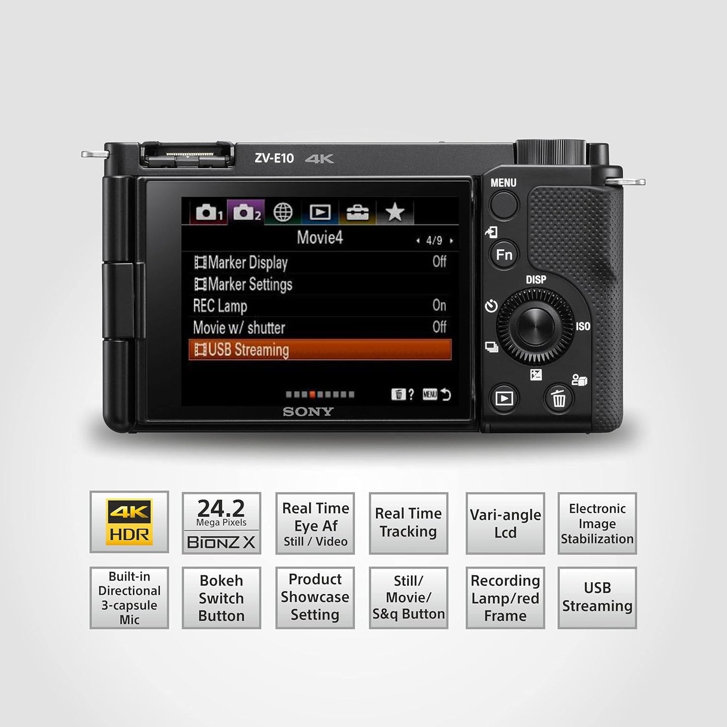 Sony Alpha ZV-E10K Mirrorless Vlog Camera with 16-50mm Power Zoom Lens (New, Just Unboxed)