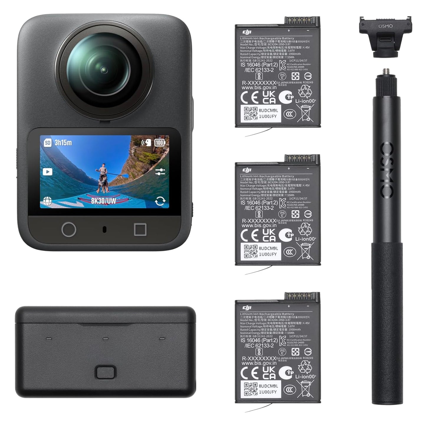 DJI Osmo 360 Adventure Combo,360 Camera, Native 8K 360° Video, 4K/120fps Waterproof, Action Camera