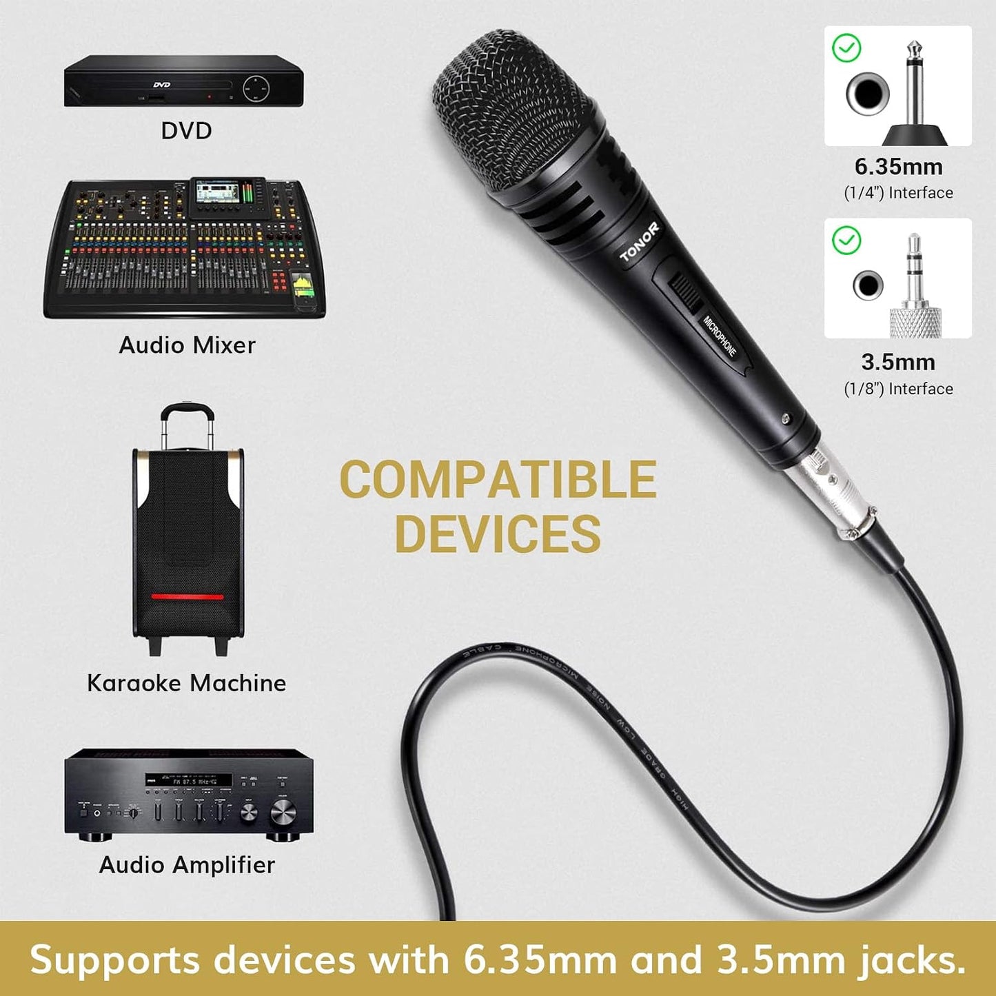 TONOR Dynamic Karaoke Microphone with 4.5 m XLR Cable – Unboxed