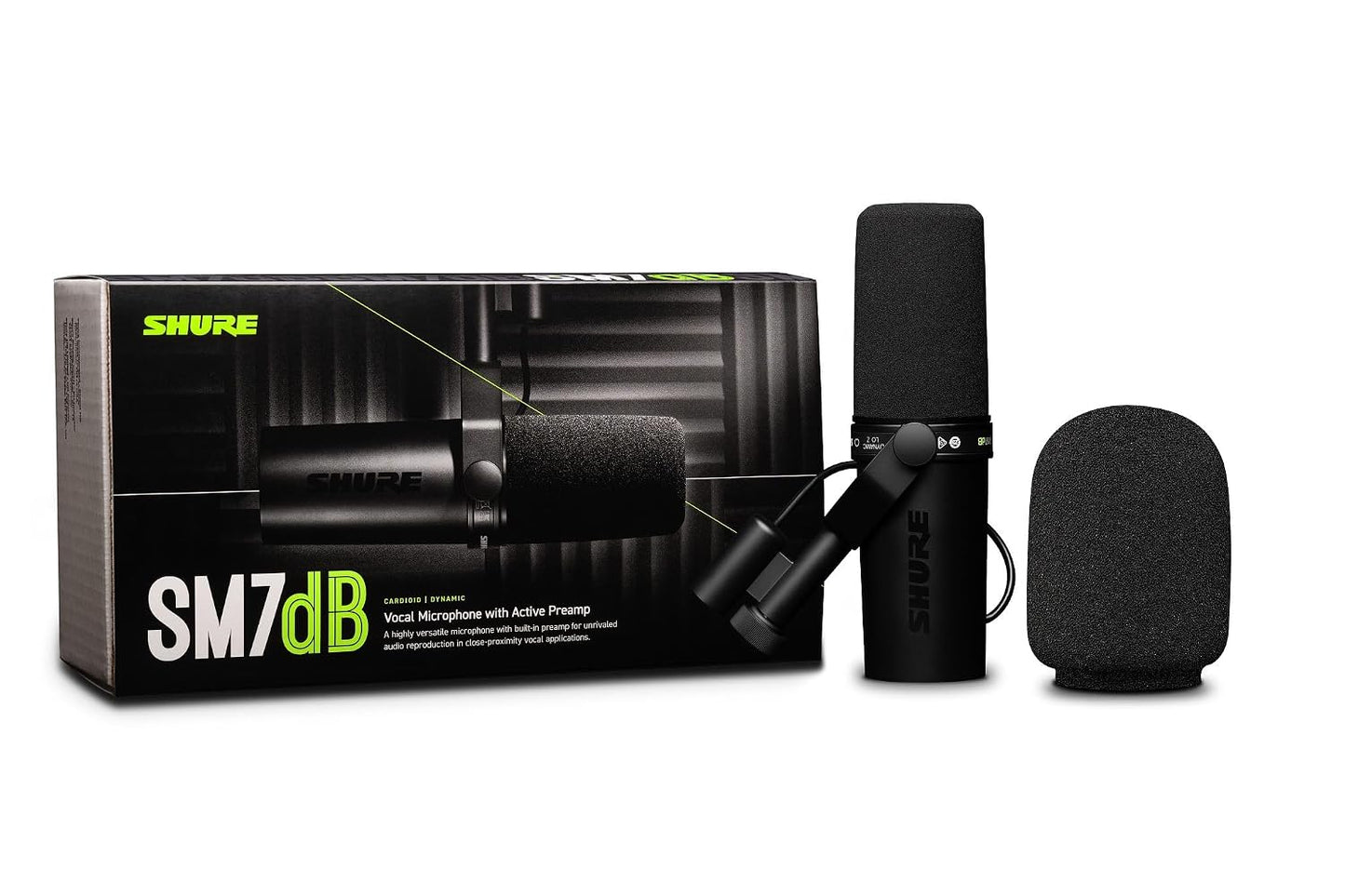 Shure SM7dB Dynamic Vocal Microphone with Built-in Preamp (Open Box)