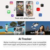 Insta360 Flow 2 Plus AI Tracker Bundle Grey - Foldable Phone Gimbal