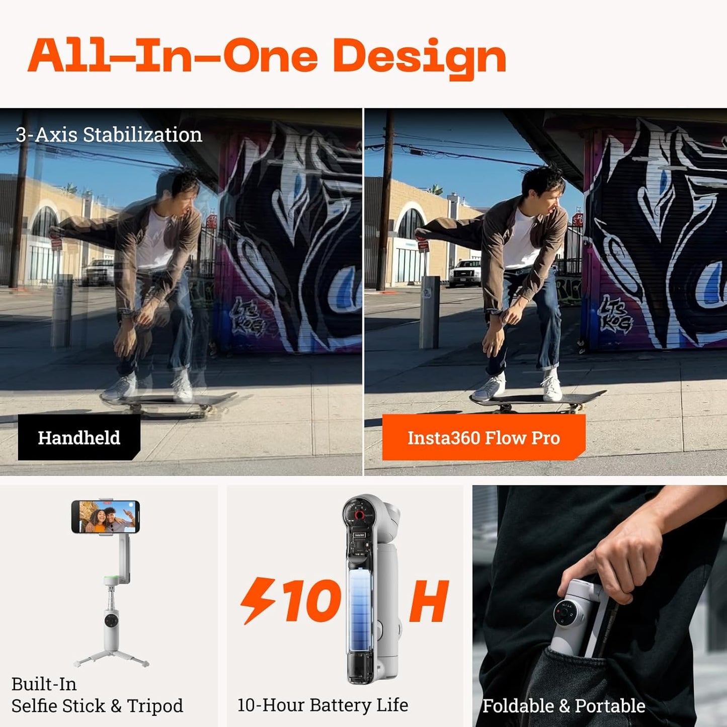 Insta360 Flow Pro Smartphone Gimbal Stabilizer (SEAL PACK)