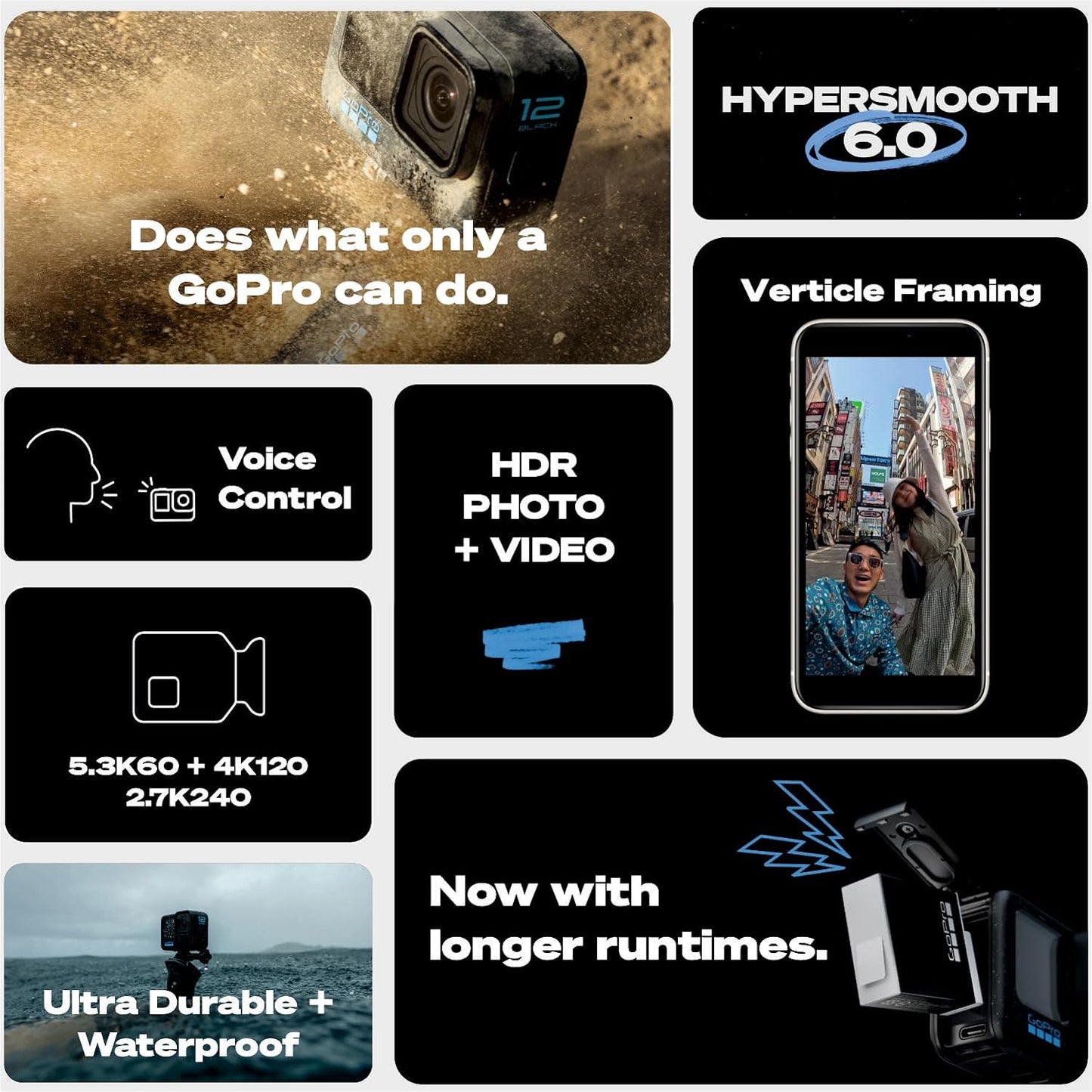 GoPro HERO12 Waterproof Action Camera