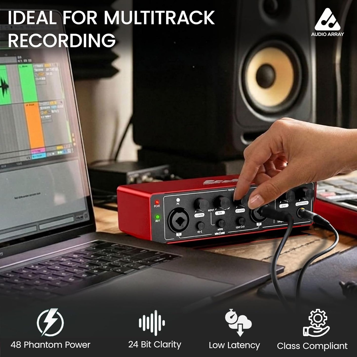 Audio Array AI-04 Gen 3 Audio Interface – Red, Unboxed