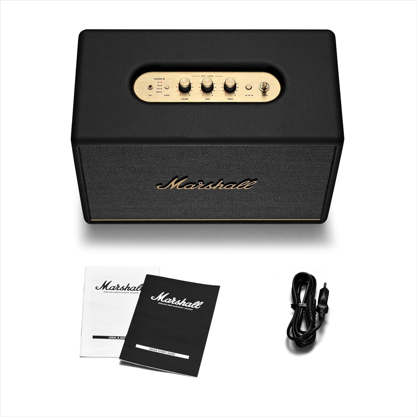 Marshall Woburn III Wired Connectivity Home Speaker - Black