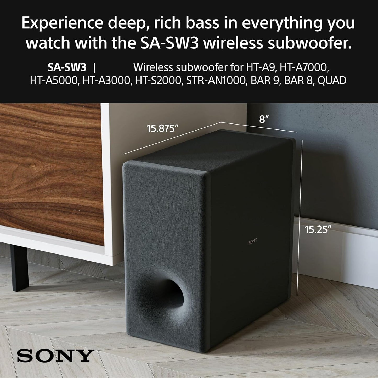 Sony Sa-Sw3 200W Wireless Subwoofer