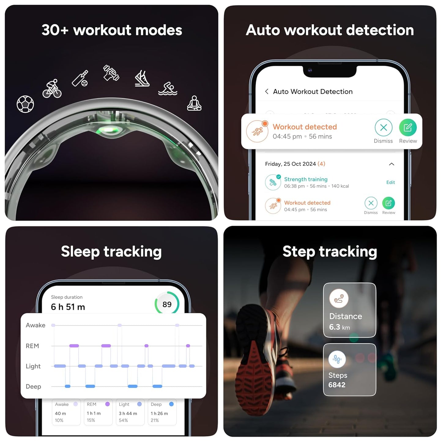 Gabit Smart Ring | Sleep, Fitness, Nutrition, Stress |