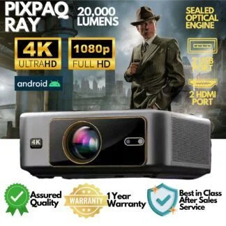 PIXPAQ RAY (JAPAN) 1950 ANSI & 20000 Lumen Full HD 1080p, 4K upscaling Home-Office Projector