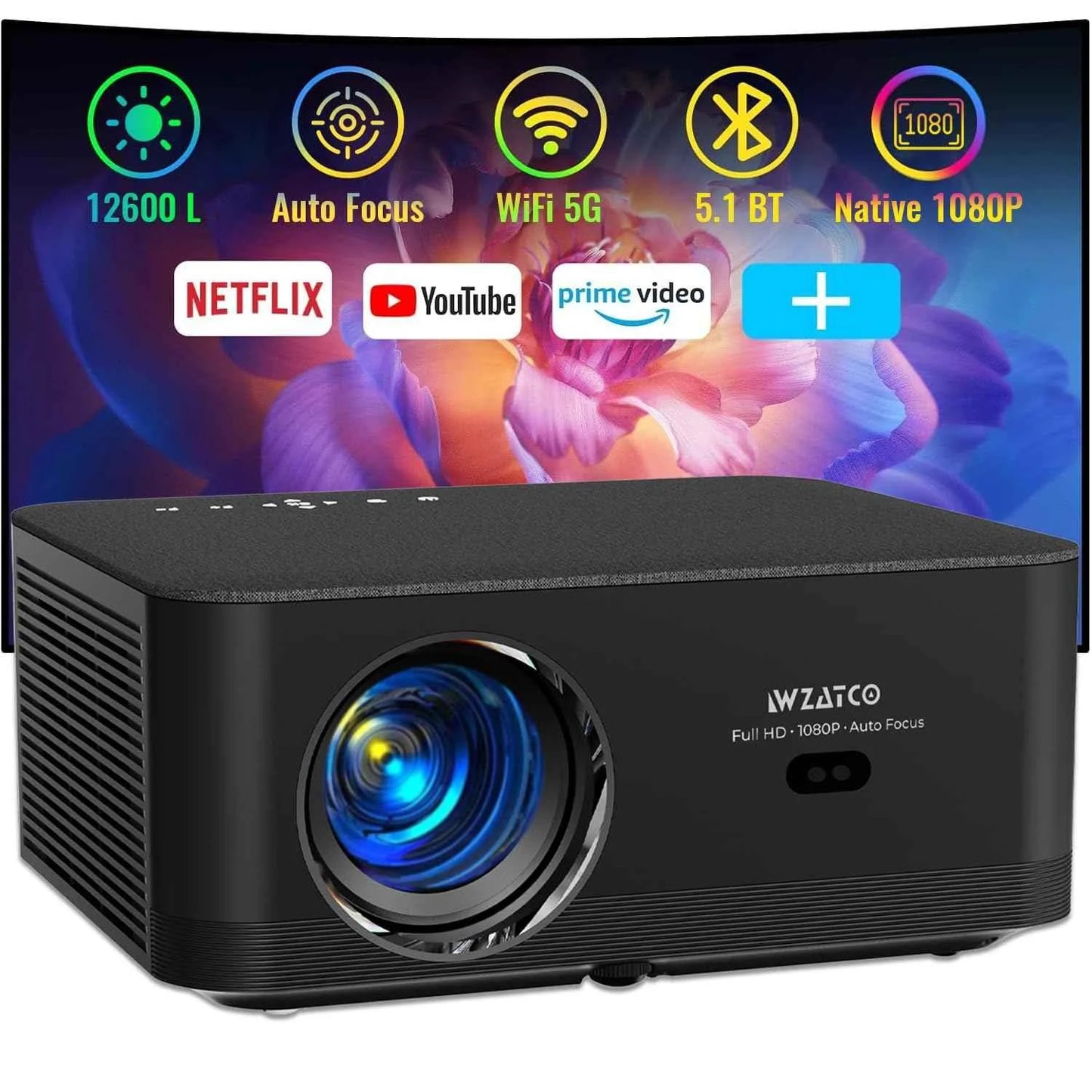 WZATCO Neo Fully Automatic Full HD Android Projector – Seal Pack