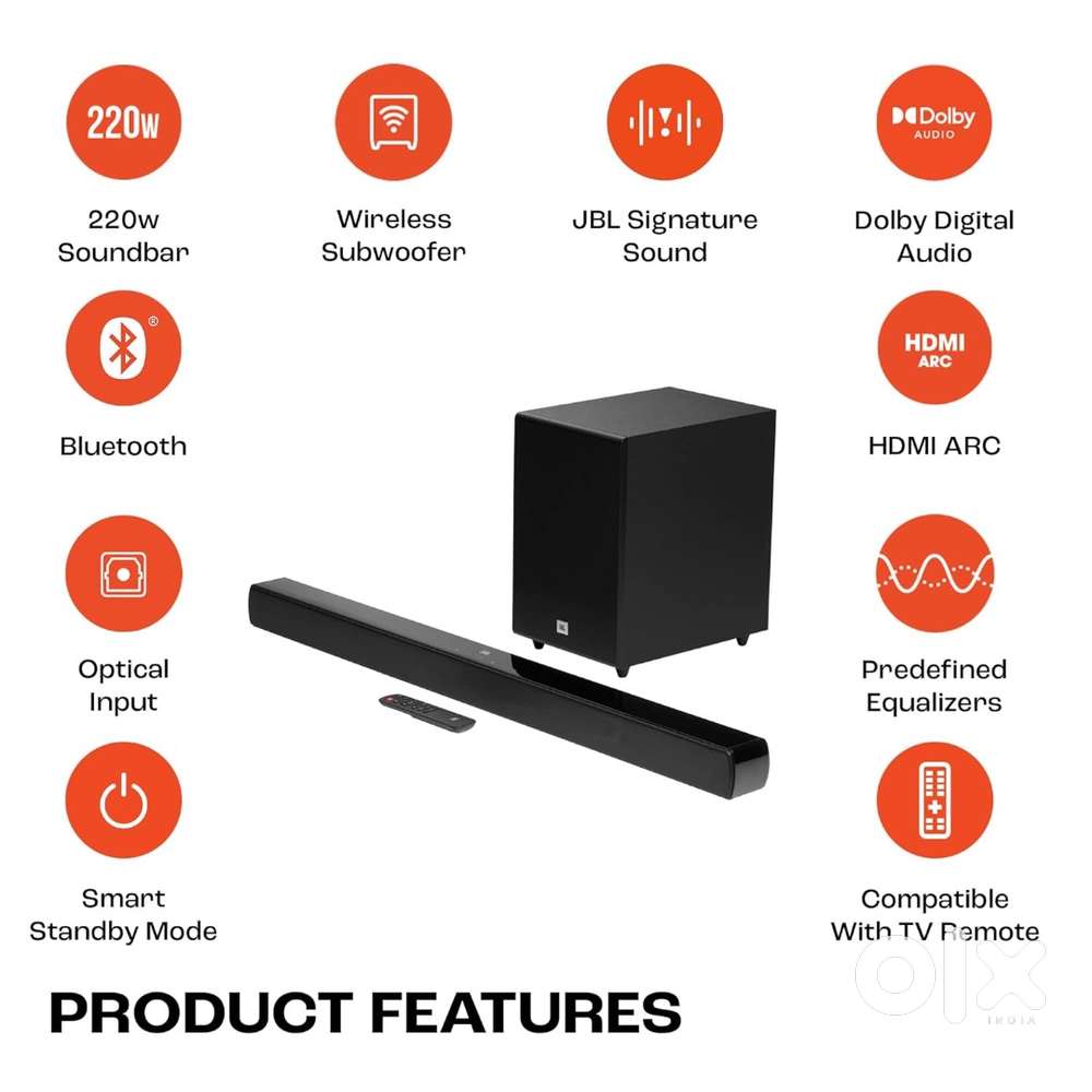 JBL Cinema SB271 Dolby Digital Soundbar with Wireless Subwoofer