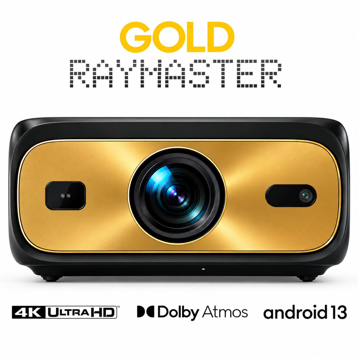 Pixpaq Gold RAY Mastered 2026 Android 13 Smart Home Theater Projector (New, Just Unboxed)