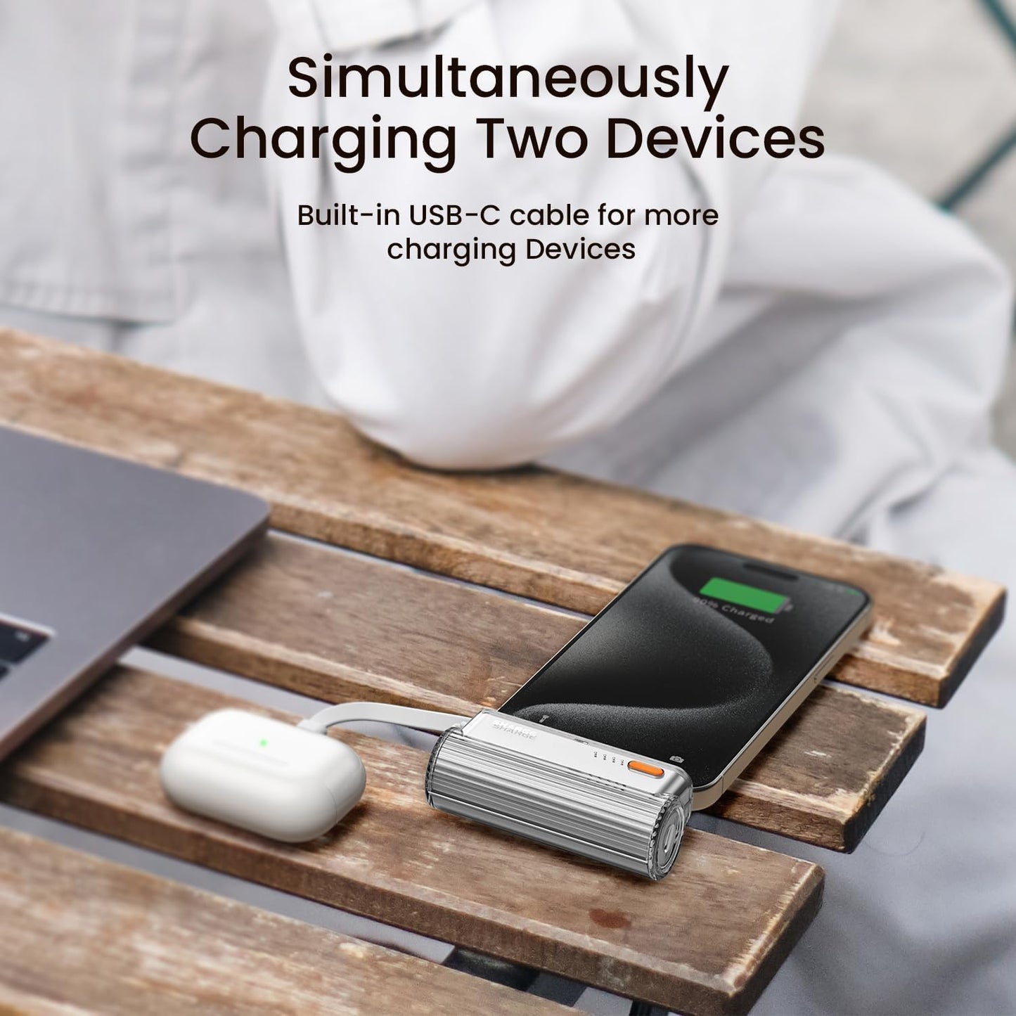 Sharge Flow Mini Portable Charger, 5000mAh Small Power Bank